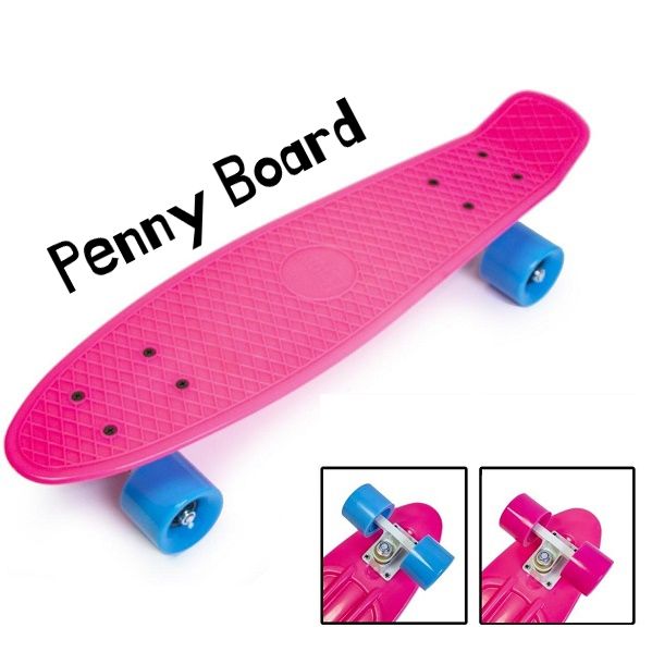 Пенни Борд Penny Board 22" (Матовые колеса), Малиновый 400415803 фото