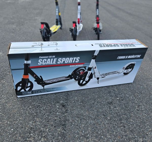 Самокат Scale Sports Elite Plus (ss-04), Сіро-Жовтий SS-04-Black2 фото