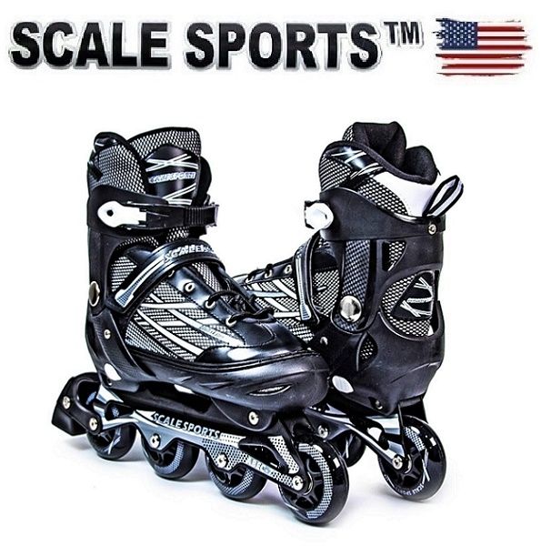 Розсувні роликові ковзани ролики Scale Sports Adult Skates XL LF 935 Чорний (41-44) 2101754733 фото