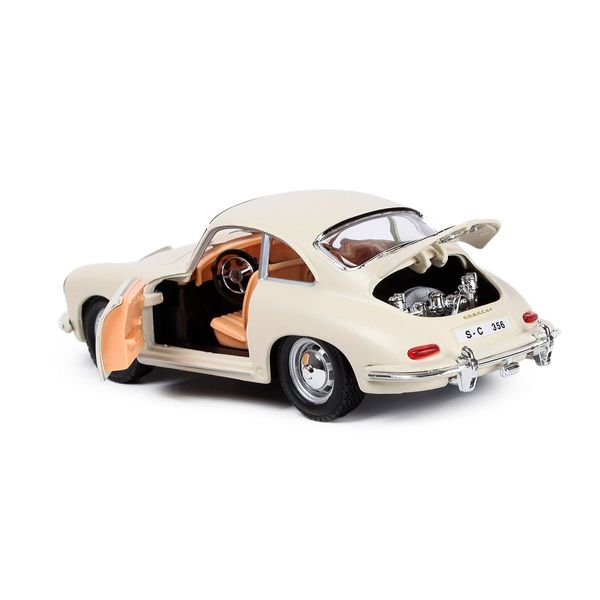 Автомодель - PORSCHE 356B (1961) (асорті слонова кістка, червоний, 1:24) 18-22079 фото