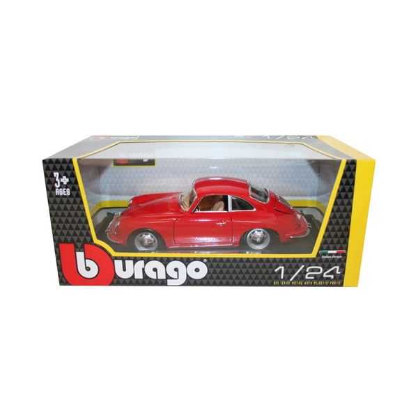 Автомодель - PORSCHE 356B (1961) (асорті слонова кістка, червоний, 1:24) 18-22079 фото