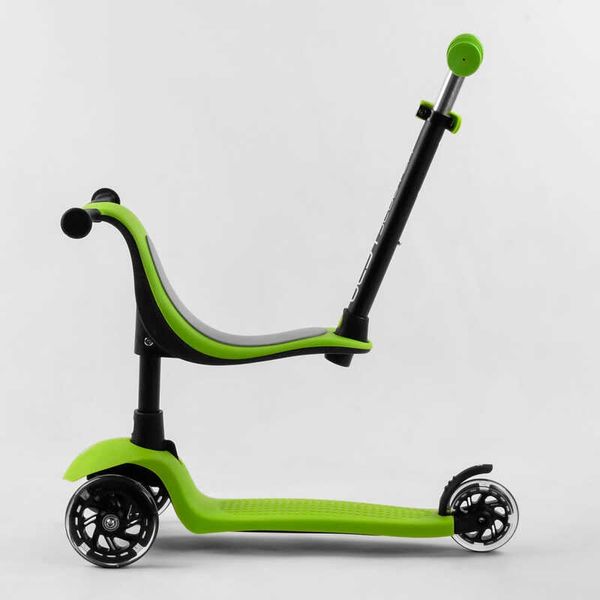 Самокат триколісний Best Scooter 3в1, з батьківською ручкою, Зелений 106696 фото