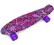 Пенні Борд Penny Board 22,5" Рожевий Ліс (Світяться колеса) 108287253 фото