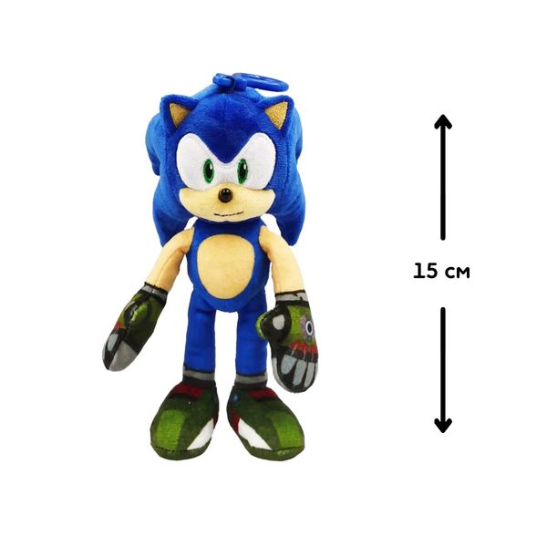 М'яка іграшка на кліпсі SONIC PRIME – СОНІК (15 cm) SON7004A фото