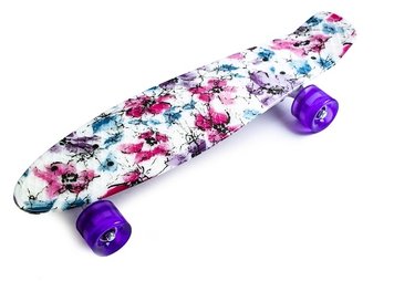 Пенни Борд Penny Board 22" Flowers chamomile Цветы ромашки (Светятся колеса) 1427061371 фото