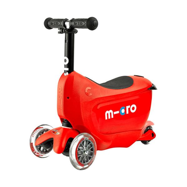 Триколісний самокат/біговел Micro Mini2go Deluxe Plus - Червоний MMD032 фото