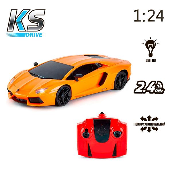 Автомобіль KS DRIVE на р/к - LAMBORGHINI AVENTADOR LP 700-4 (1:24, 2.4Ghz, оранжевий) 124GLBO фото