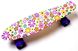 Пенні Борд Penny Board 22" Violet Flowers Фіолетові Квіти (Світяться колеса) 1655323483 фото