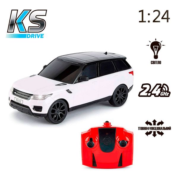 Автомобиль KS DRIVE на р/у - LAND ROVER RANGE ROVER SPORT (1:24, 2.4Ghz, белый) 124GRRW фото