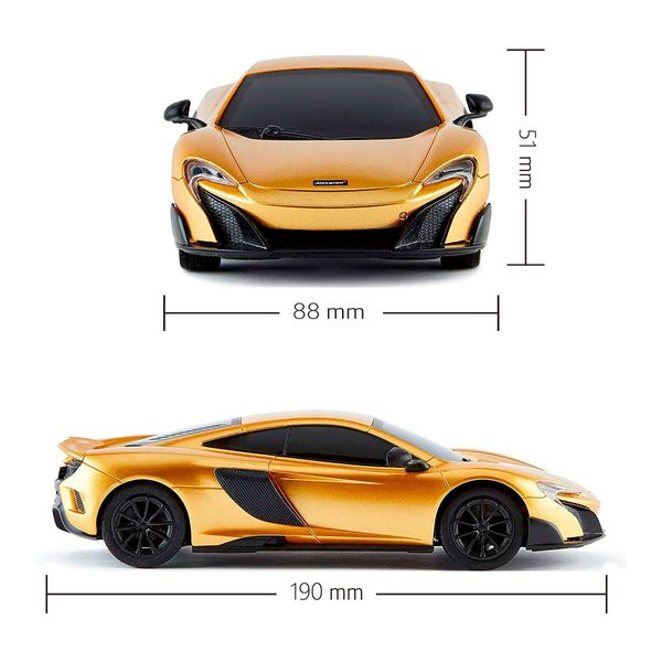 Автомобіль KS DRIVE на р/к - MCLAREN 675LT (1:24, 2.4Ghz, золотий) 124GMGL фото