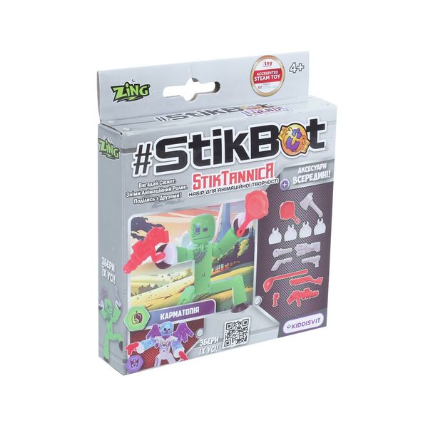 Игровой набор для анимационного творчества STIKBOT STIKTANNICA - КАРМАТОПИЯ (1 экскл. фиг., аксессуары) SB270G_UAKD фото