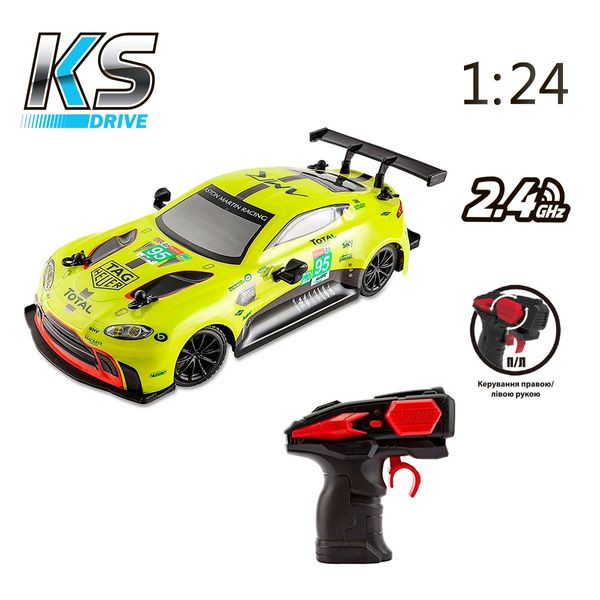 Автомобіль KS DRIVE на р/к - ASTON MARTIN NEW VANTAGE GTE (1:24, 2.4Ghz, зелений) 124RAMG фото