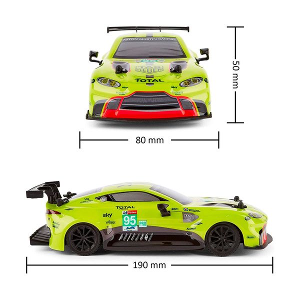 Автомобиль KS DRIVE на р/у - ASTON MARTIN NEW VANTAGE GTE (1:24, 2.4Ghz, зелёный) 124RAMG фото