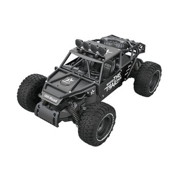 Автомобиль OFF-ROAD CRAWLER на р/у – RACE (матовый черный, металл. корпус, аккум.6V, 1:14) SL-309RHMBl фото