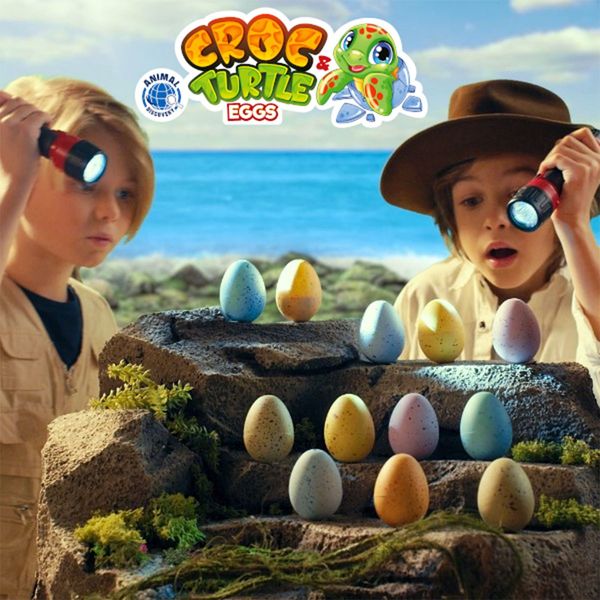 Растущая игрушка в яйце «Croc & Turtle Eggs» - КРОКОДИЛЫ И ЧЕРЕПАХИ (в диспл.) T070-2019 фото