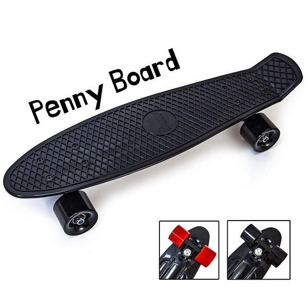 Пенні Борд Penny Board 22,5" (Матові колеса), Чорний 1452876857 фото