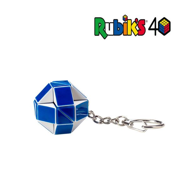 Міні-головоломка RUBIK'S - ЗМІЙКА БІЛО-БЛАКИТНА (з кільцем) RK-000146 фото