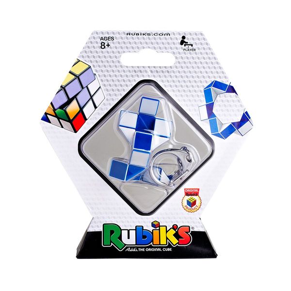 Міні-головоломка RUBIK'S - ЗМІЙКА БІЛО-БЛАКИТНА (з кільцем) RK-000146 фото